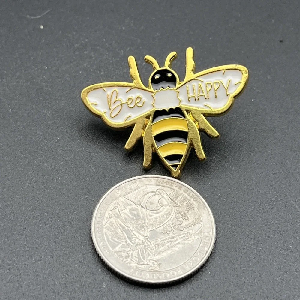 Bumblebee Bee Happy‎ Lapel Hat Pin